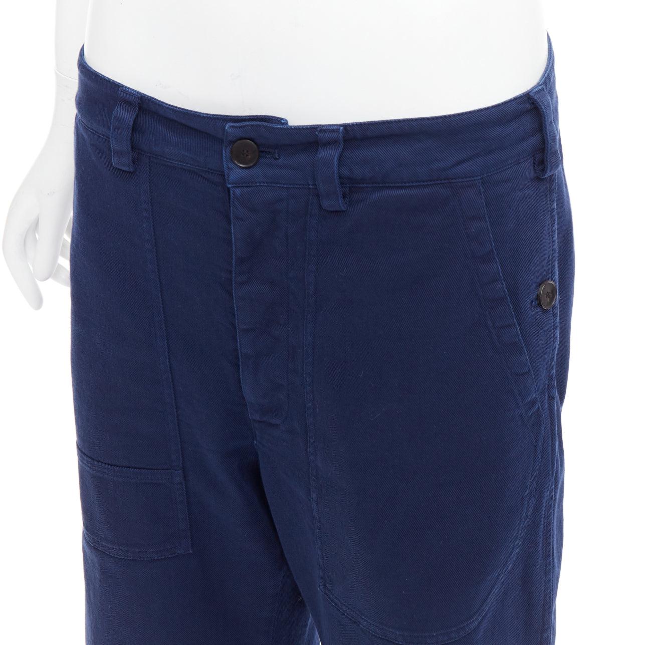 DIOR indigoblaue Regenbogen-Jeans mit weitem Saum und abgeschnittenem Bein FR38 M im Angebot 2