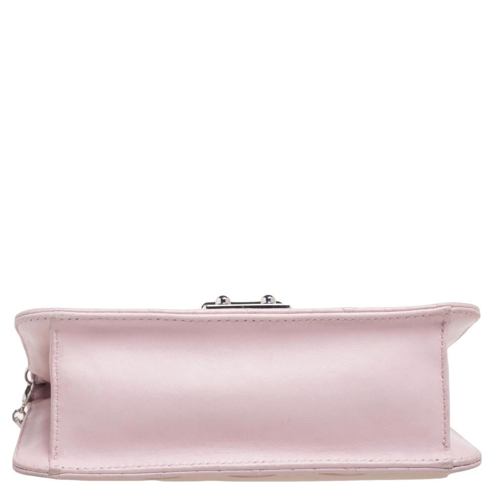 Dior Iridescent/Pink Cannage Quilted Patent and Leather New Lock Clutch Bag 11