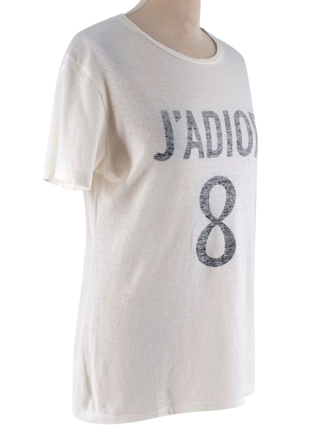 Dior Ivory Cotton J'adior 8 T-Shirt XS at 1stDibs | j'adior t 