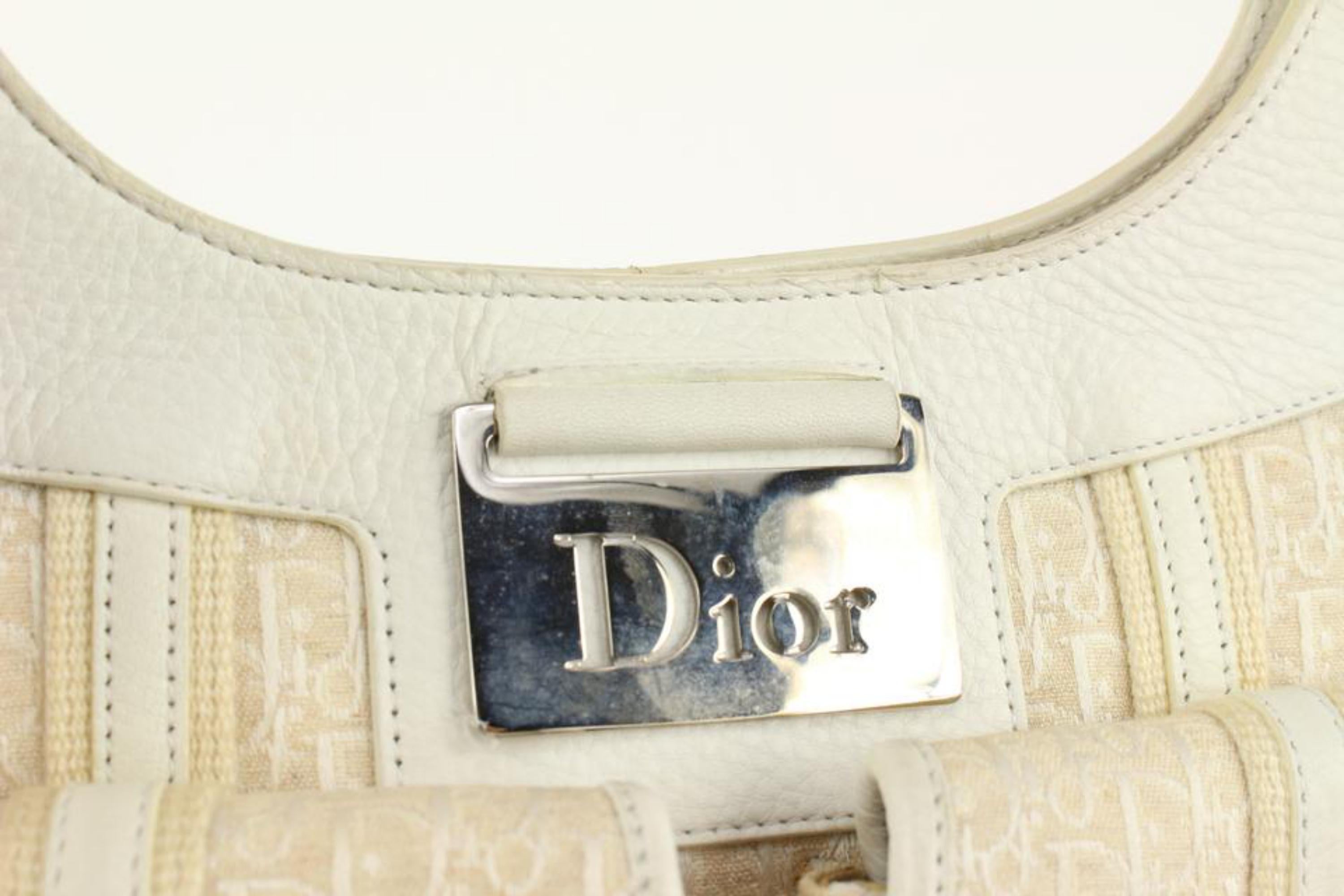 Women's Dior Ivory Monogram Trotter Twin Pocket Saddle Shoulder Bag 104da48