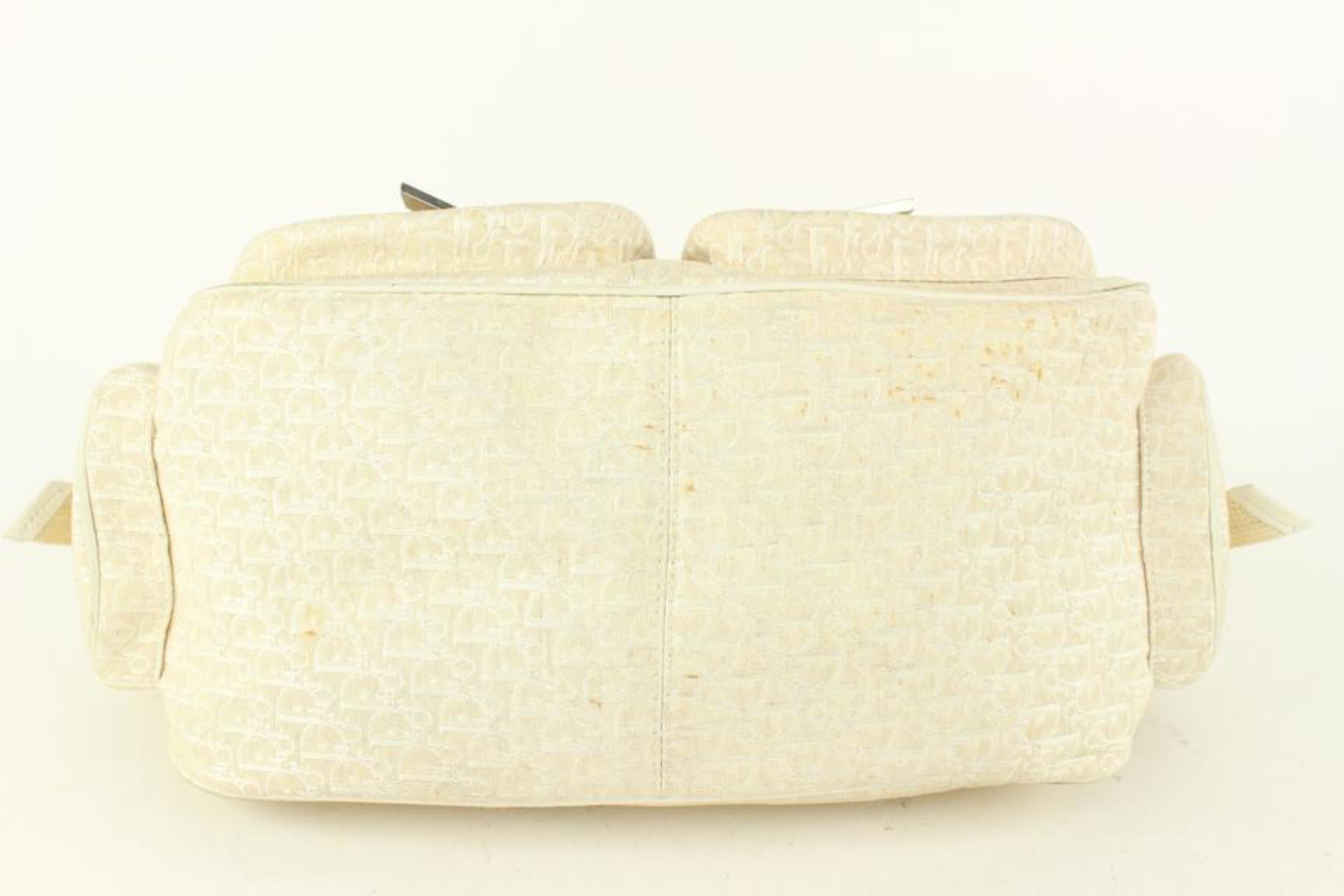 Dior Ivory Monogram Trotter Twin Pocket Saddle Shoulder Bag 104da48 1