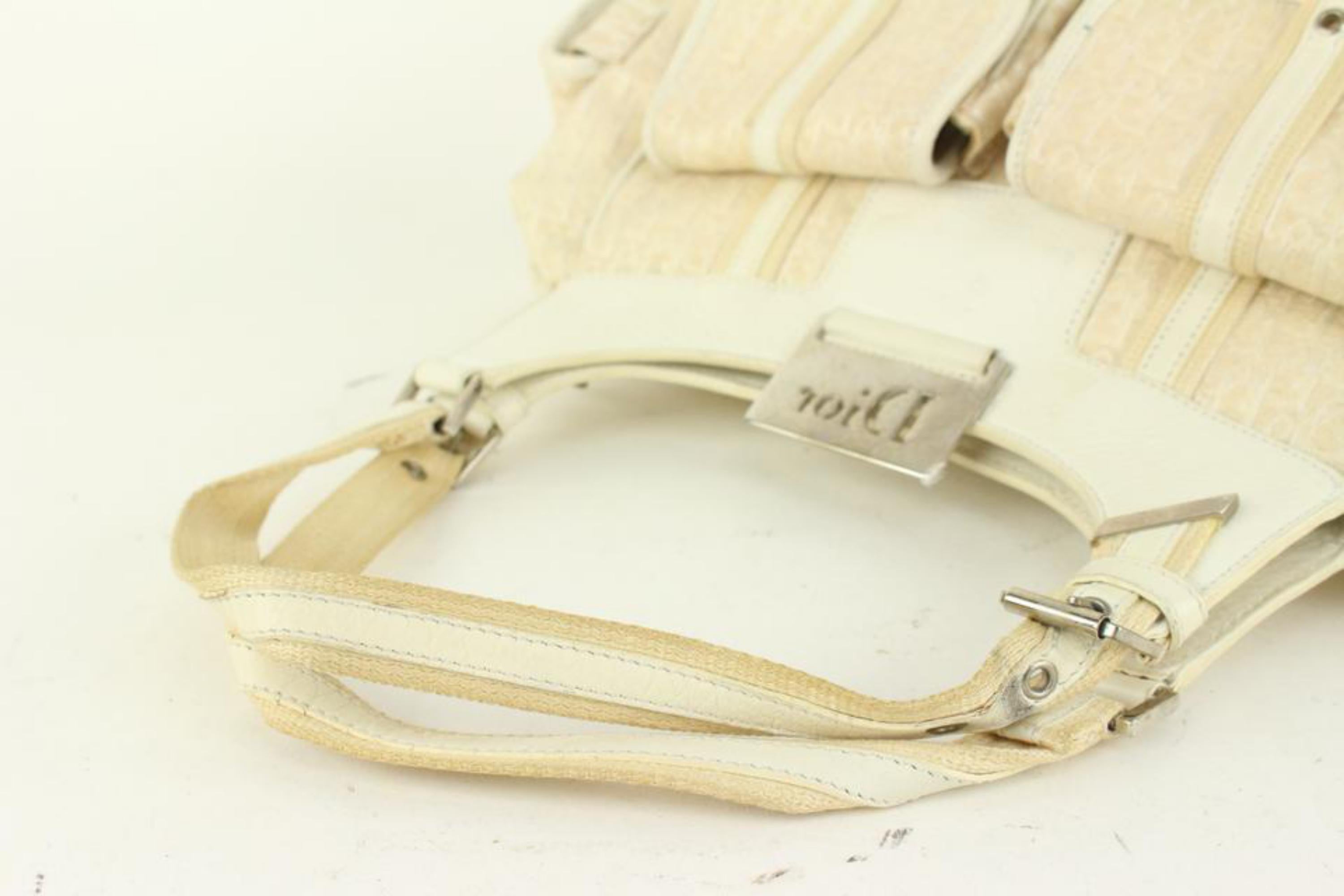 Dior Ivory Monogram Trotter Twin Pocket Saddle Shoulder Bag 104da48 3