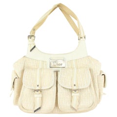 Dior Ivory Monogram Trotter Twin Pocket Saddle Shoulder Bag 104da48