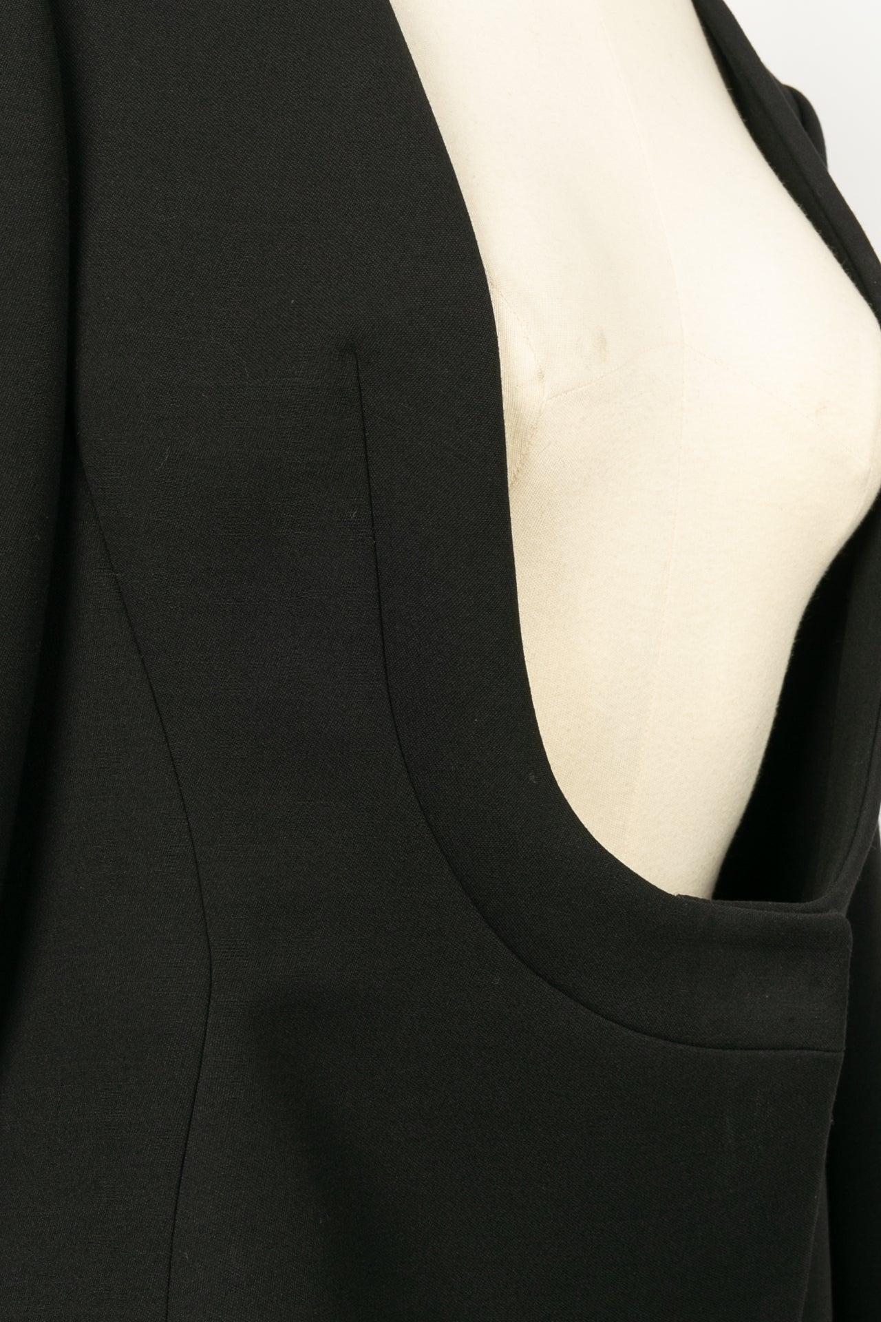 Veste Dior en laine noire en vente 1