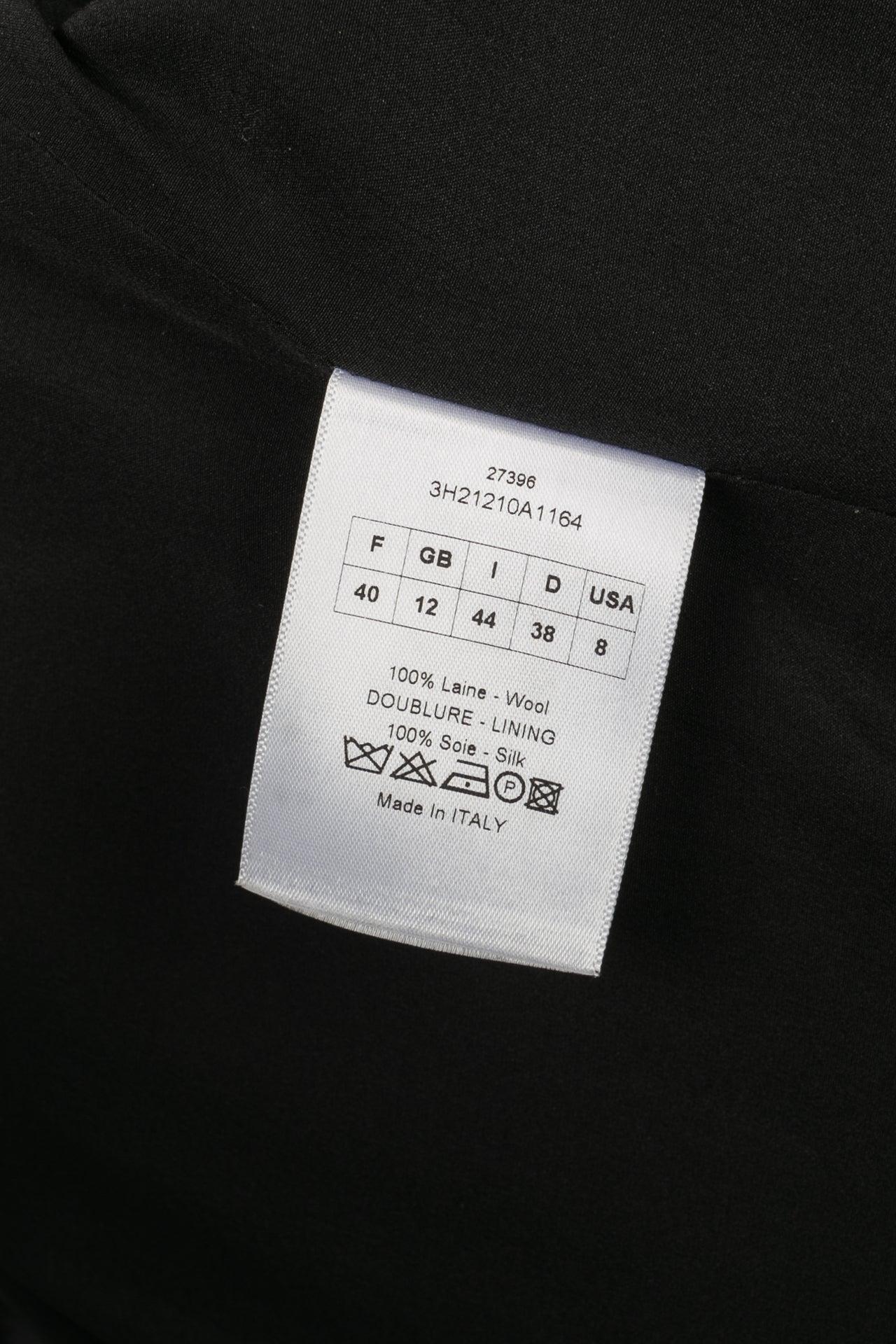 Dior Jacket in Black Wool For Sale 4