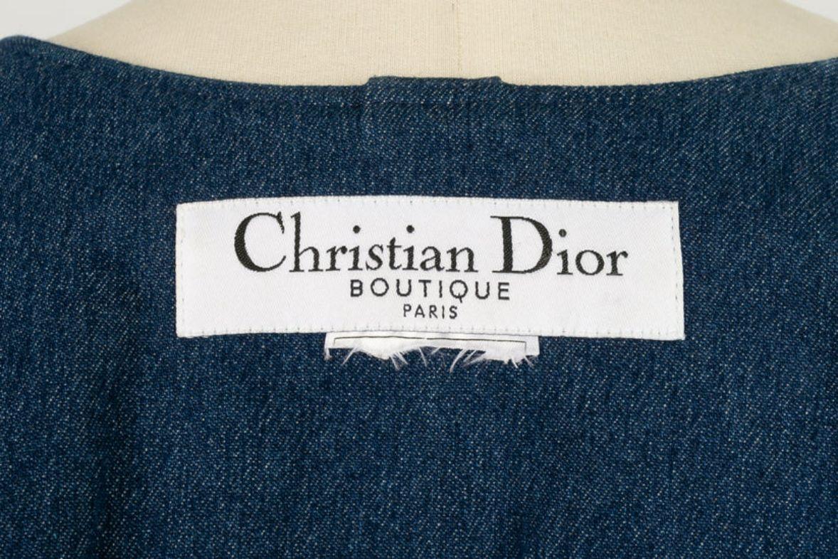 Dior Jacket in Jeans Sewn with Charms For Sale 4