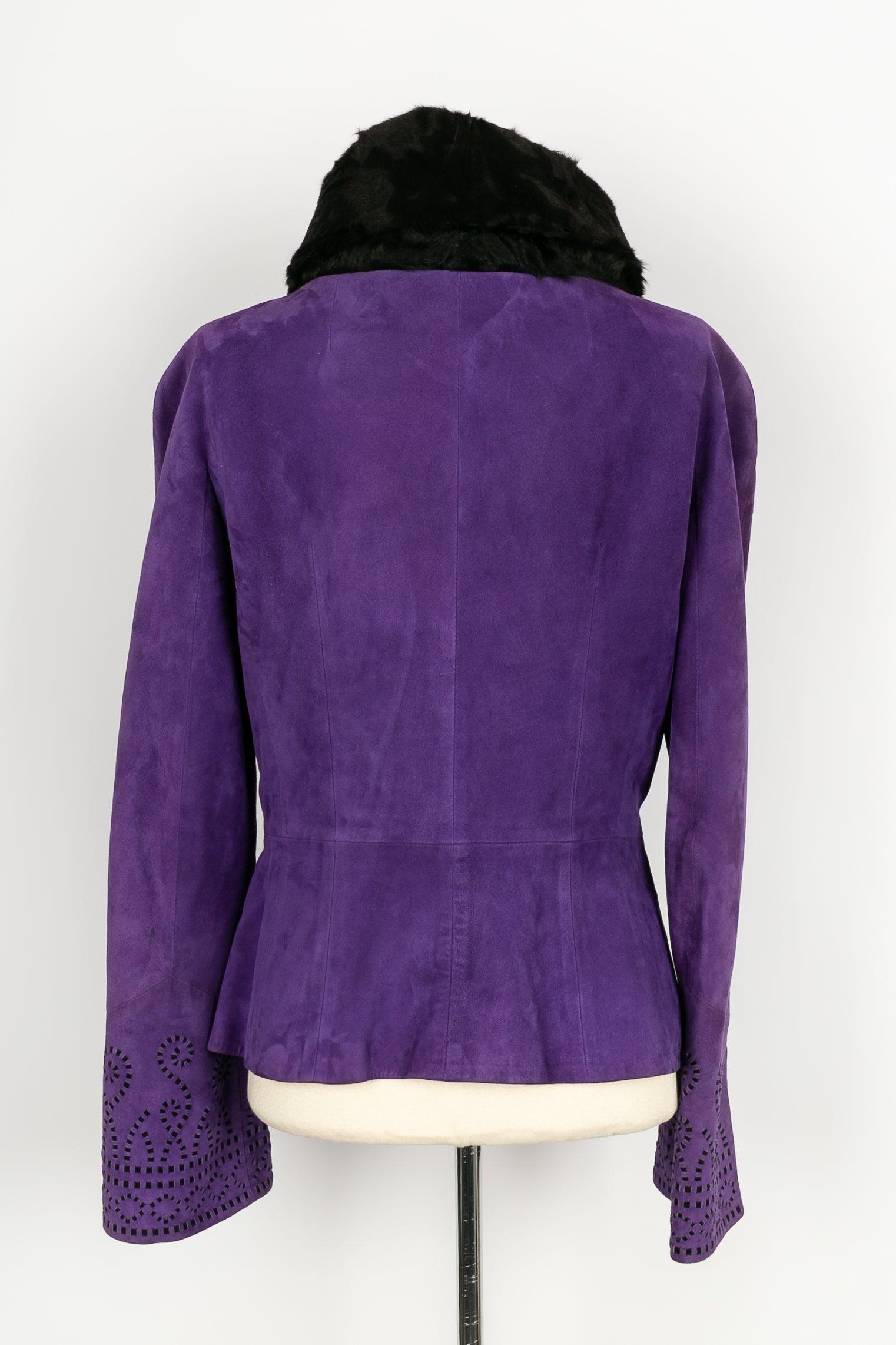 Women's Dior Jacket in Lambskin and Astrakhan Collar, 2009 For Sale