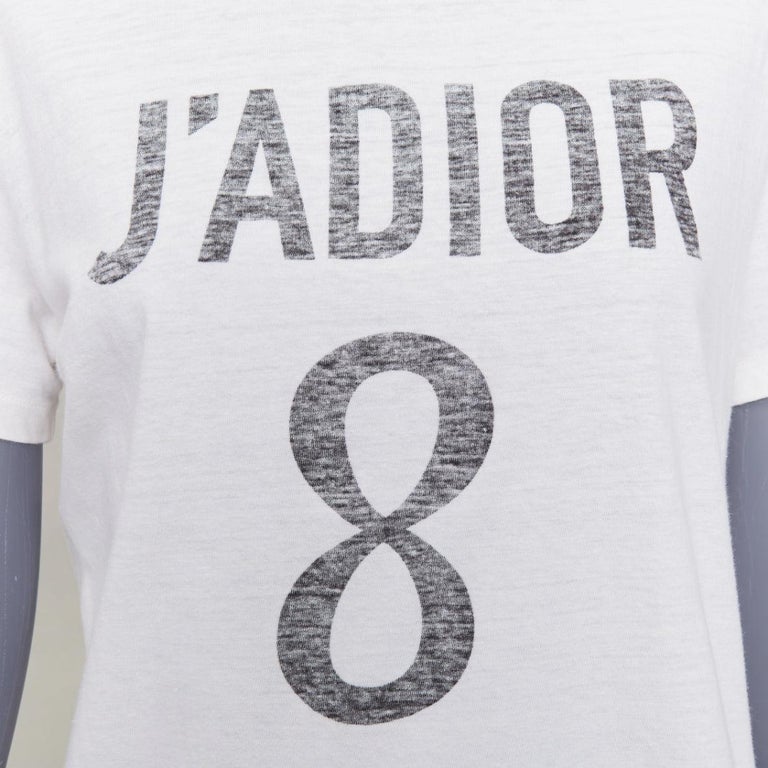 DIOR J'Adior 8 off white linen grey printed logo CD bee logo