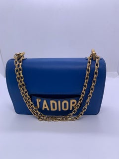Dior J'ADIOR Black Leather Flap Bag Logo Handslot GHW Paris Auth