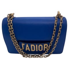 Dior J'ADIOR Black Leather Flap Bag Logo Handslot GHW Paris Auth