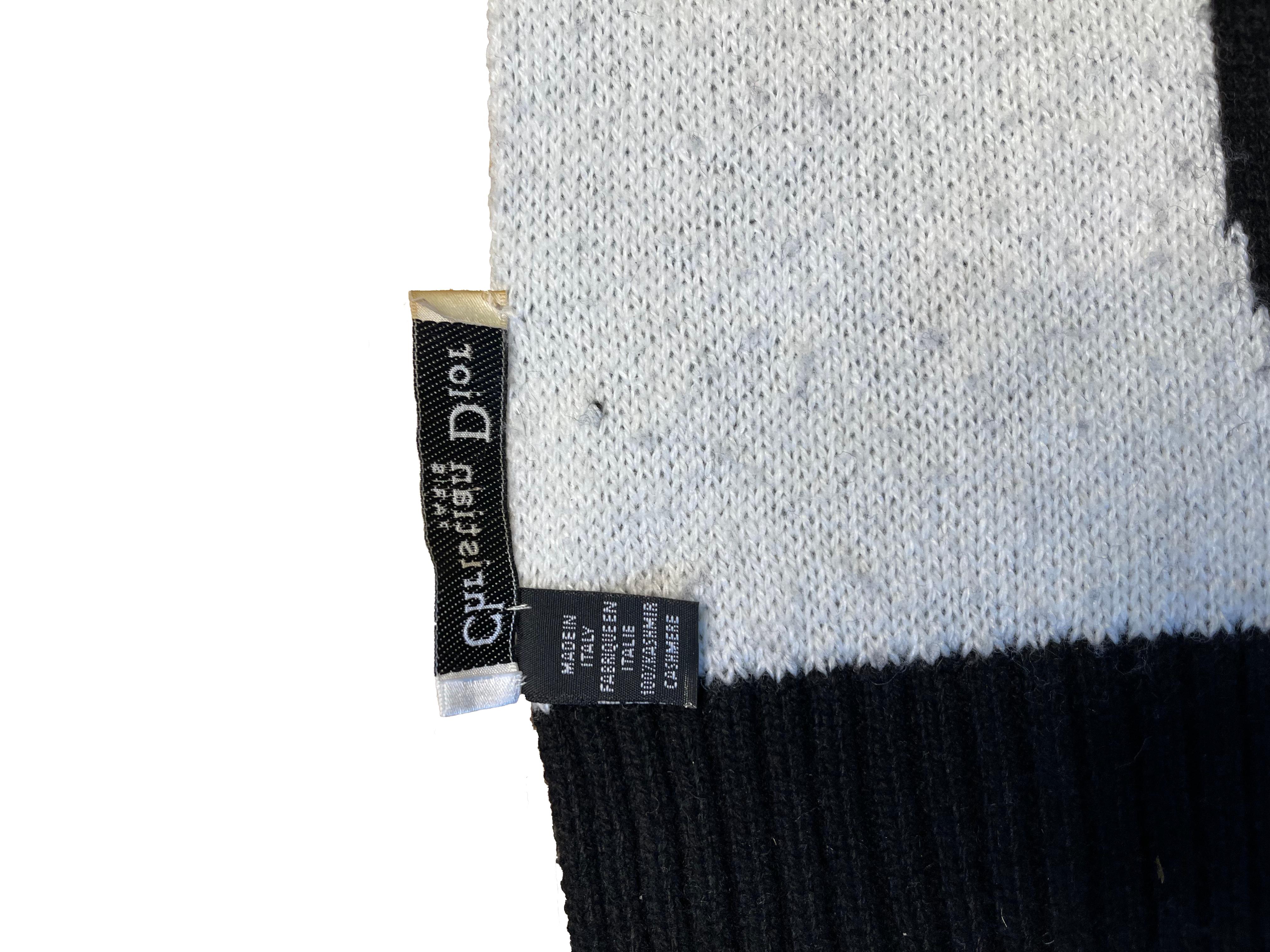 da uomo o donna Sciarpa invernale Dior J'ADIOR in cashmere nero