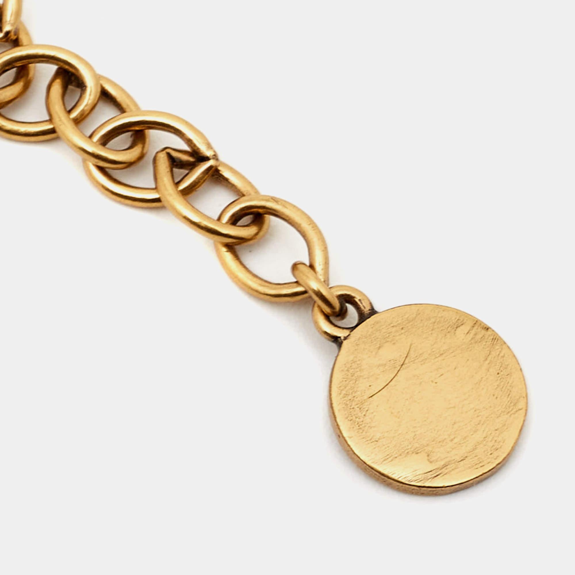 Uncut Dior J'Adior Crystal Gold Tone Necklace For Sale