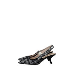 Dior J’Adior Houndstooth Slingback Pumps EU 39.5