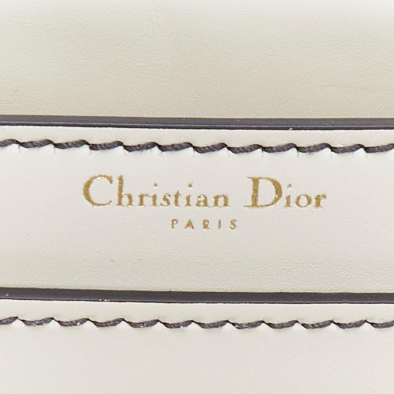 DIOR J'Adior Medium white leather gold letter chain flap crossbody bag For Sale 5