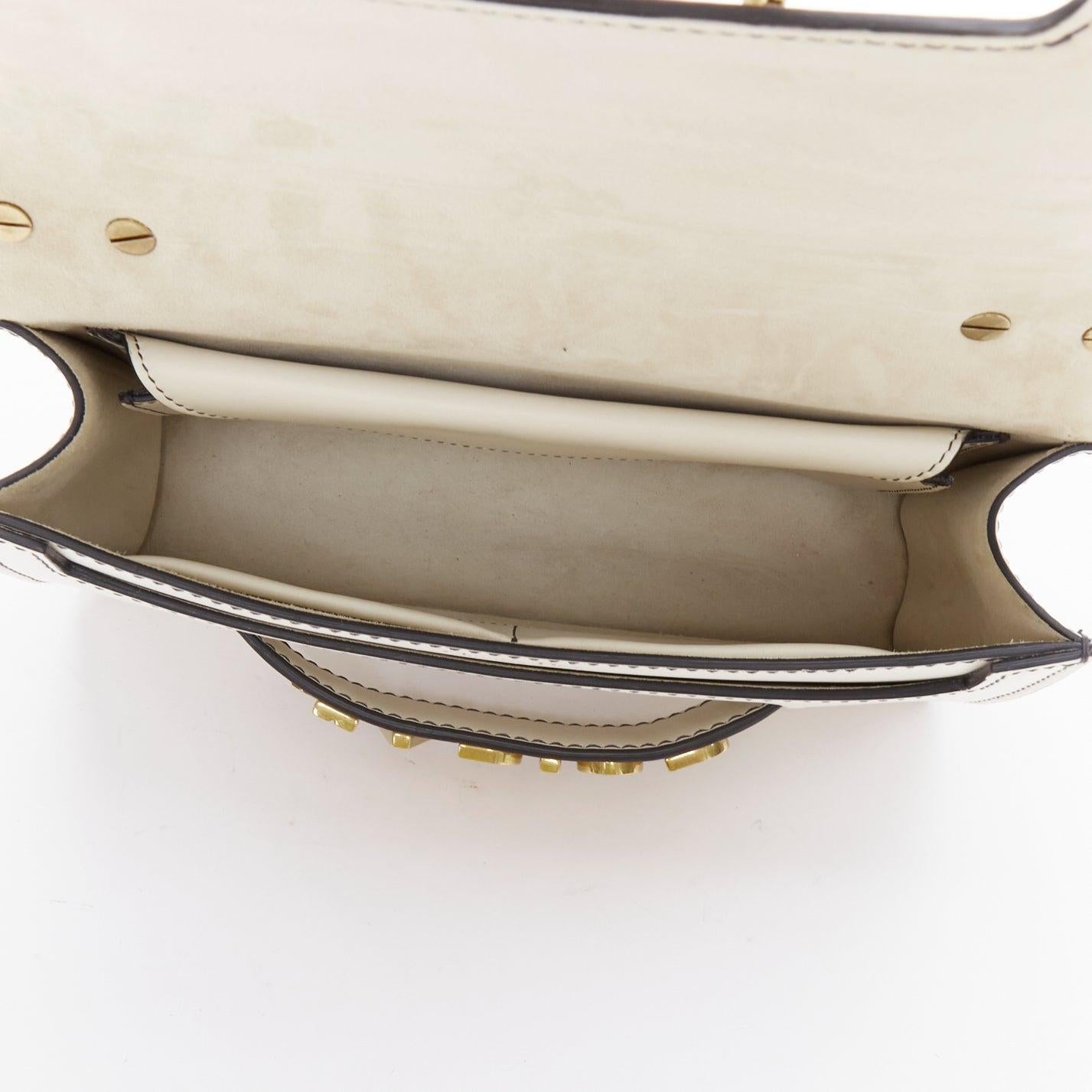 DIOR J'Adior Medium white leather gold letter chain flap crossbody bag For Sale 4