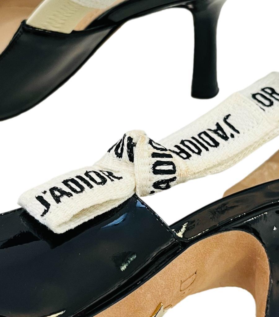 Dior J'Adior Patent Leather Slingback Pumps 6