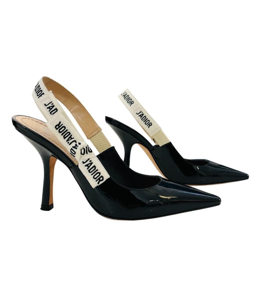 Dior J'Adior Patent Leather Slingback Pumps In Excellent Condition In London, GB