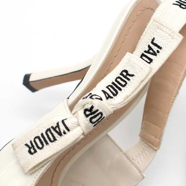 Dior J'Adior White Patent Slingback Pumps 36 at 1stDibs j'adior