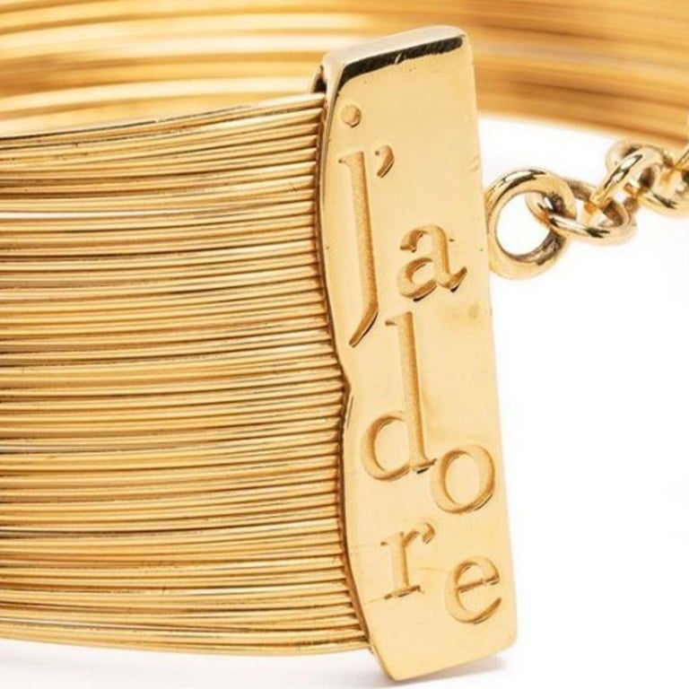 Dior J'adore, collier ras du cou torsadé en fil d'or sur 1stDibs