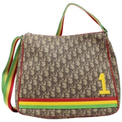 Vintage Dior Jamaican Rasta Monogram Trotter Messenger 869980 Brown Shoulder Bag