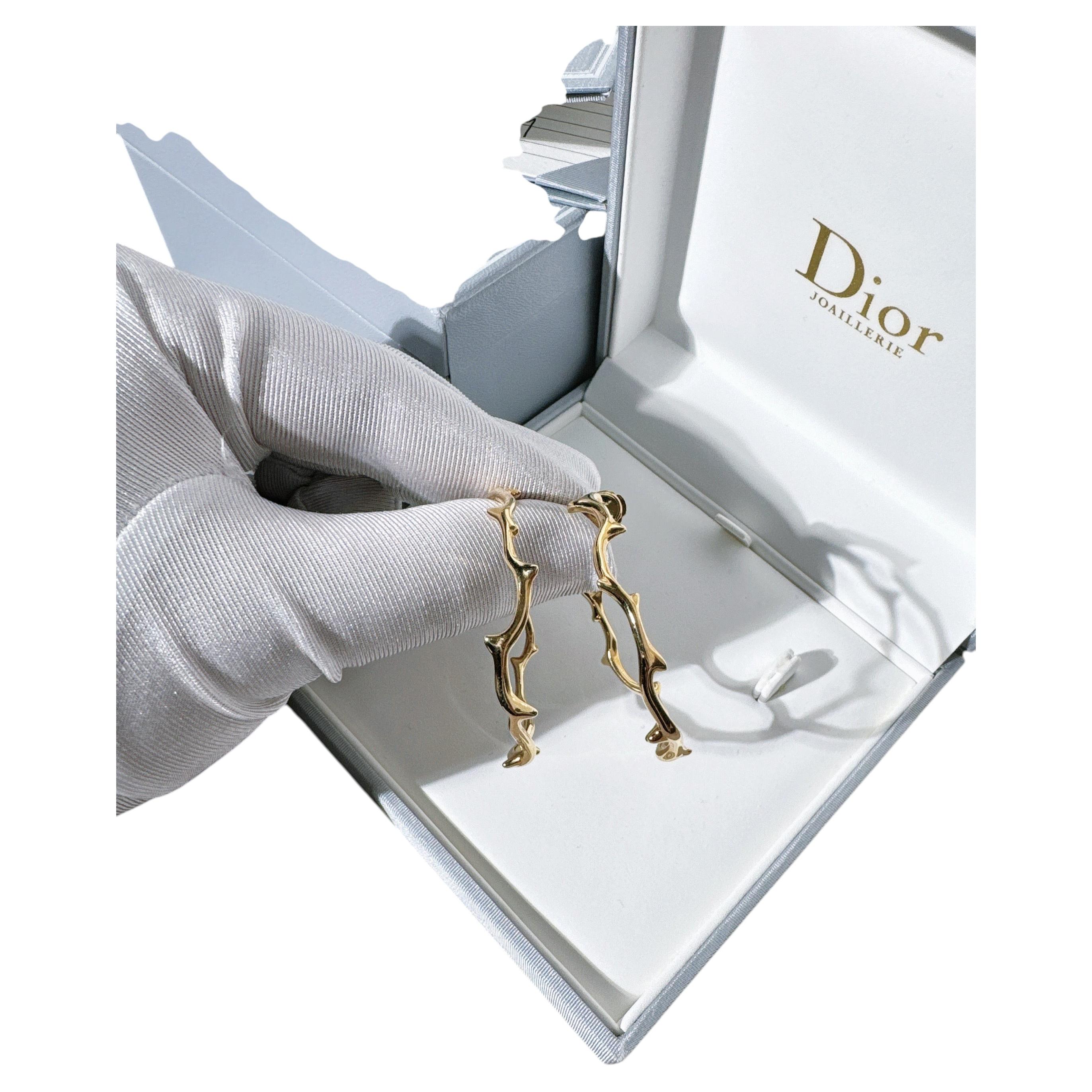 Dior Jewelry Bois de Rose Large‑Hoop Earrings