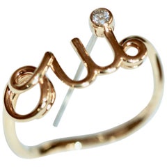 Dior Joaillerie 18 Karat Yellow Gold and Diamond Oui Ring