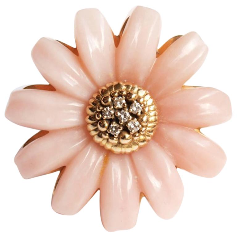 Dior Joaillerie Designed by Victoire de Castellane Pink Opal and Diamond Ring For Sale