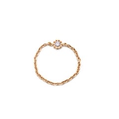 Dior Joaillerie Mimirose 18k Yellow Gold Chain Diamond Ring