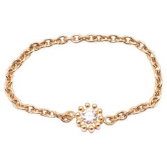Dior Joaillerie Mimirose 18k Yellow Gold Chain Diamond Ring