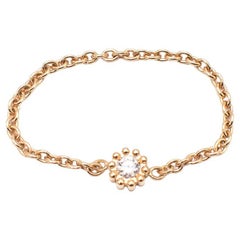 Dior Joaillerie Mimirose Bague à chaîne en or jaune 18 carats et diamants