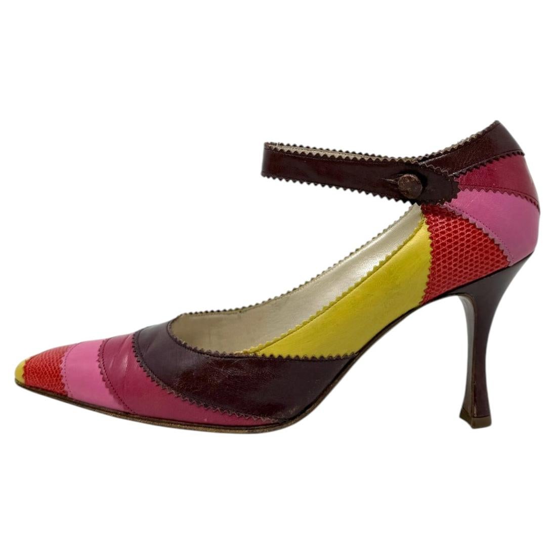 Escarpins Mary Jane Dior John Galliano, défilé automne-hiver 1998, modèle d'archive, taille 37,5 (EU)