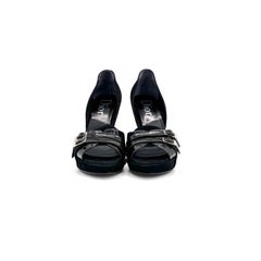 Dior John Galliano Suede Double Buckle Patent Leather Peep Toe Platform Pumps 40