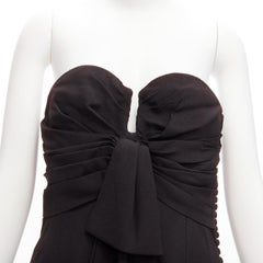 DIOR John Galliano Vintage U wired neckline strapless goddess dress FR38 M