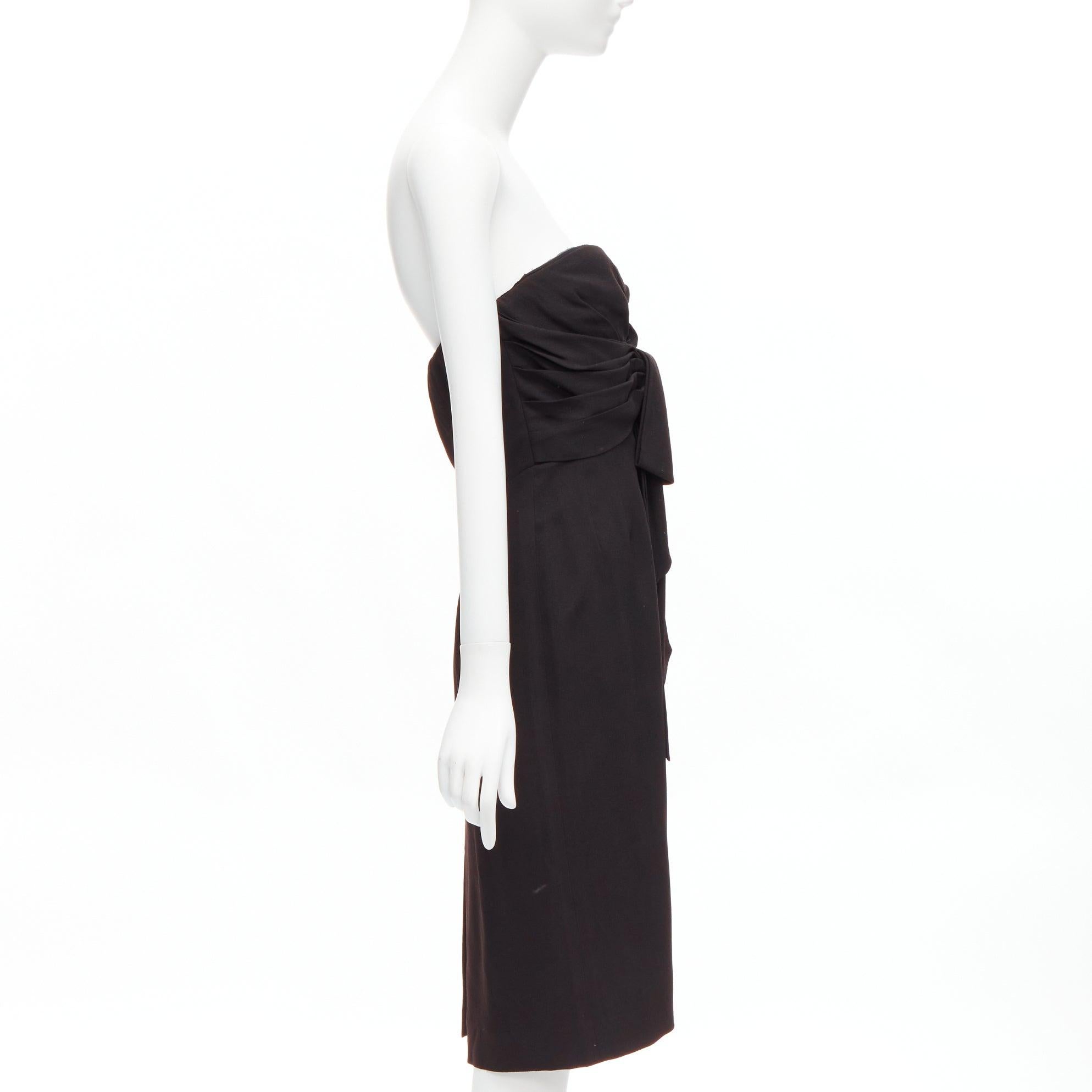 Women's DIOR John Galliano Vintage U wired neckline strapless goddess dress FR38 M For Sale