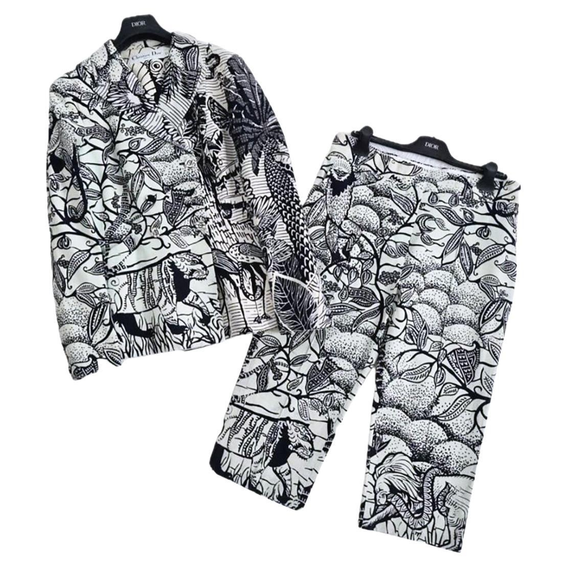 Dior Jungle Iconic Bar 30 Montaigne Jacket and Trousers Ensemble
