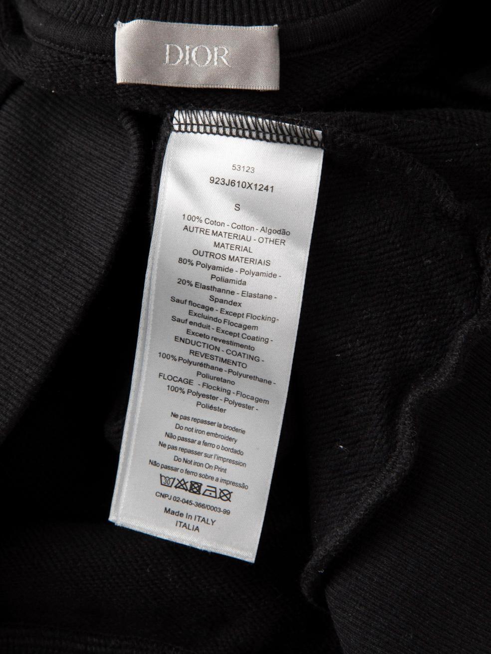 Dior KAWS x Dior Sudadera Cuello Redondo Bordado Logo Negro Talla S 1