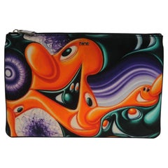 Dior Kenny Scharf Multicolor Printed Nylon Invitation Travel Pouch Folder File
