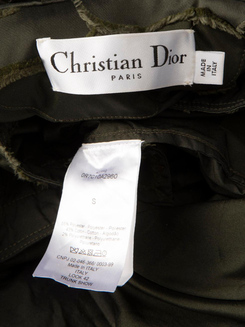 Dior Khaki Camo Fringed Anorak Size S For Sale 1