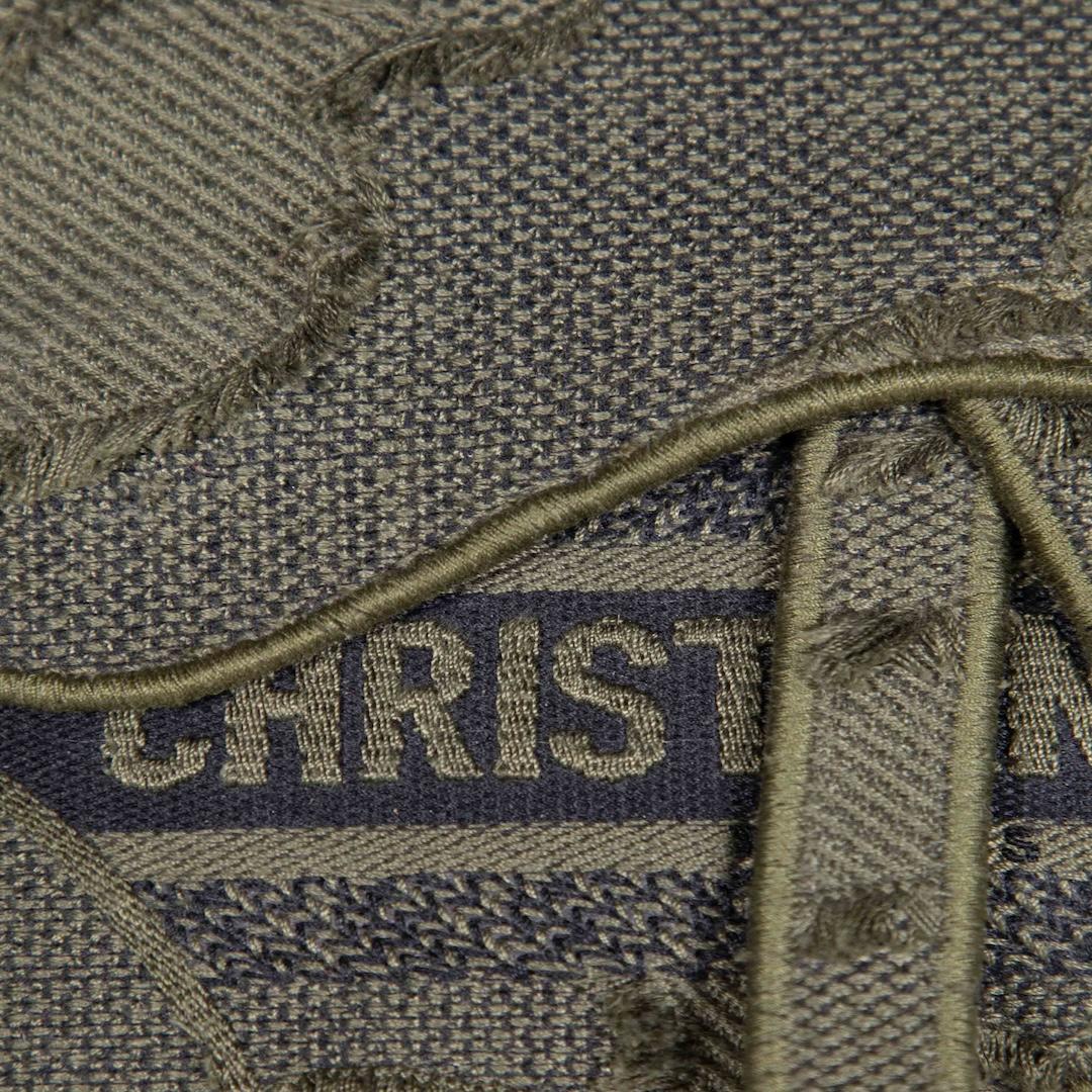 Women's Dior Khaki Embroidered Camouflage Saddle Belt Bag