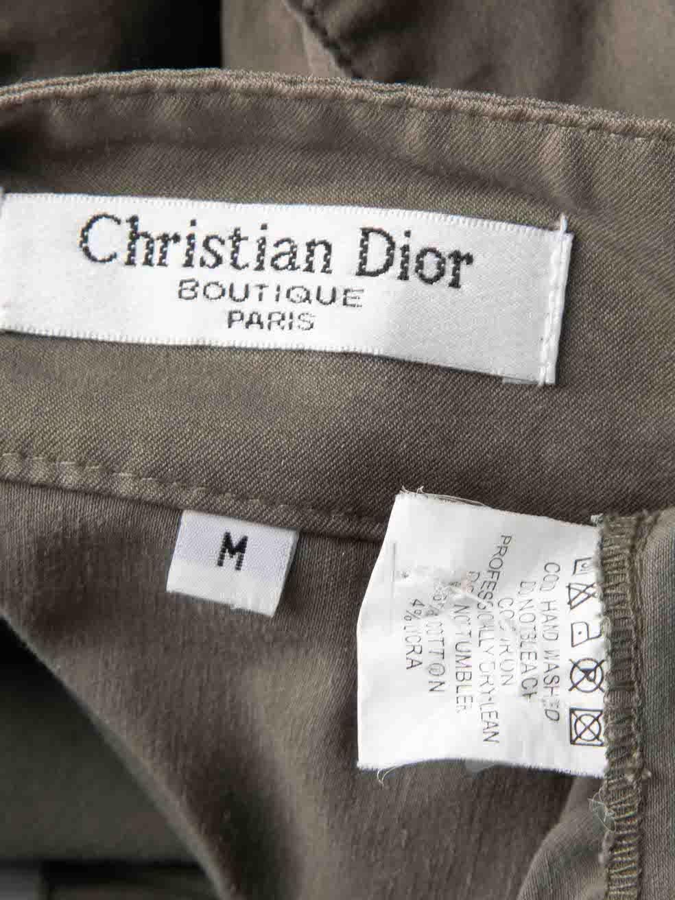 Dior Khaki Zipped High Neck Jacket Size M For Sale 1