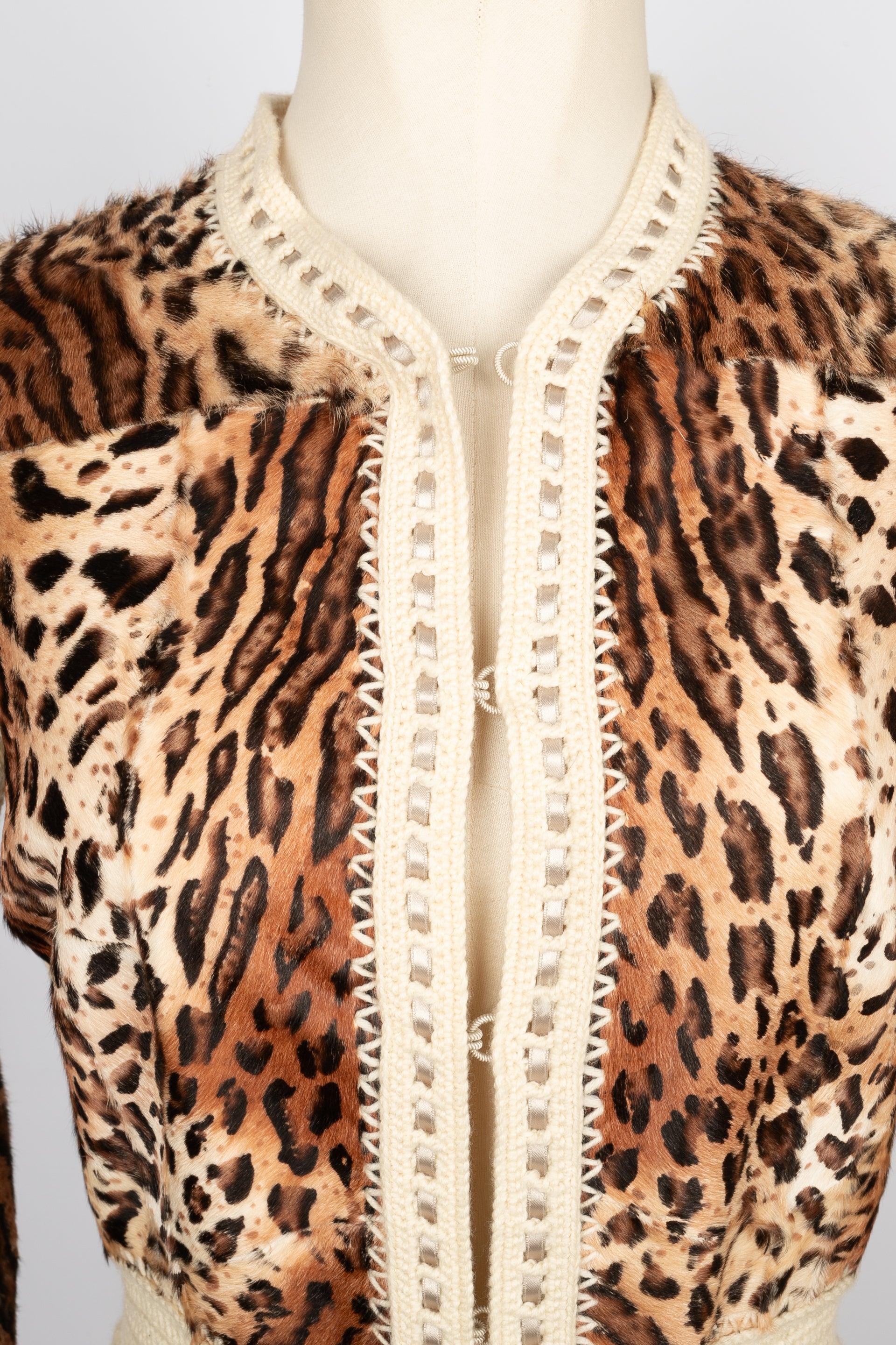 Dior Mantel aus Ziegenpelz in Braun- und Beigetönen, 2005  im Angebot 2