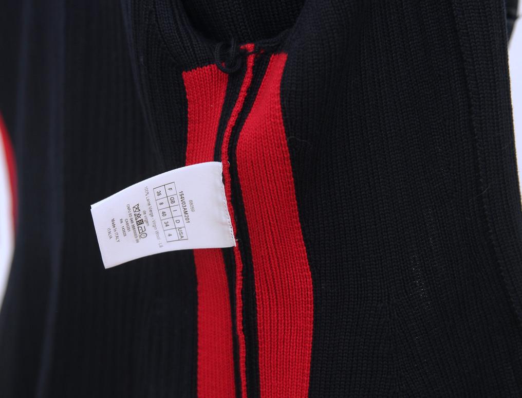 DIOR Knit Blazer Sweater BAR JACKET Navy Blue Red Stripe Double Breasted Gold 36 For Sale 3