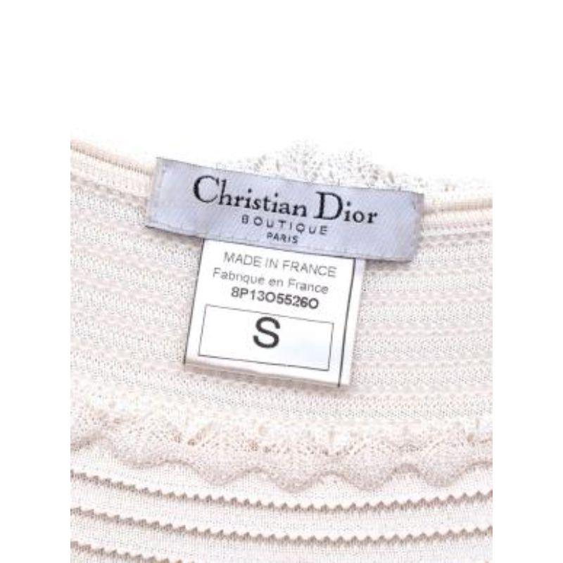 Women's Dior Knitted Lace Detailed Scoop Neck Top For Sale