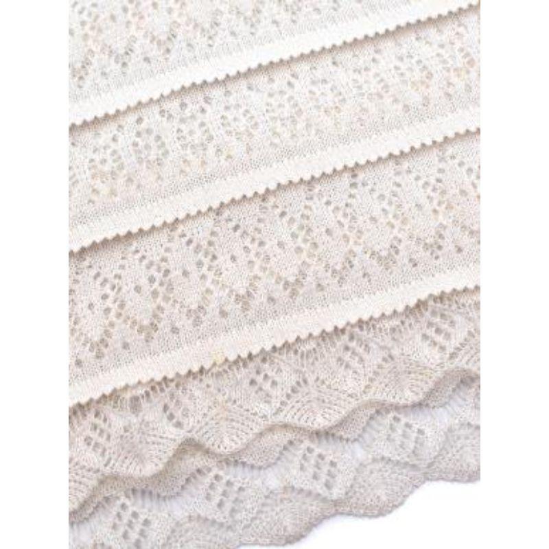 Dior Knitted Lace Detailed Scoop Neck Top For Sale 3