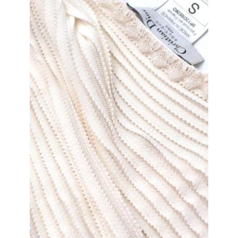Dior Knitted Lace Detailed Scoop Neck Top For Sale 4