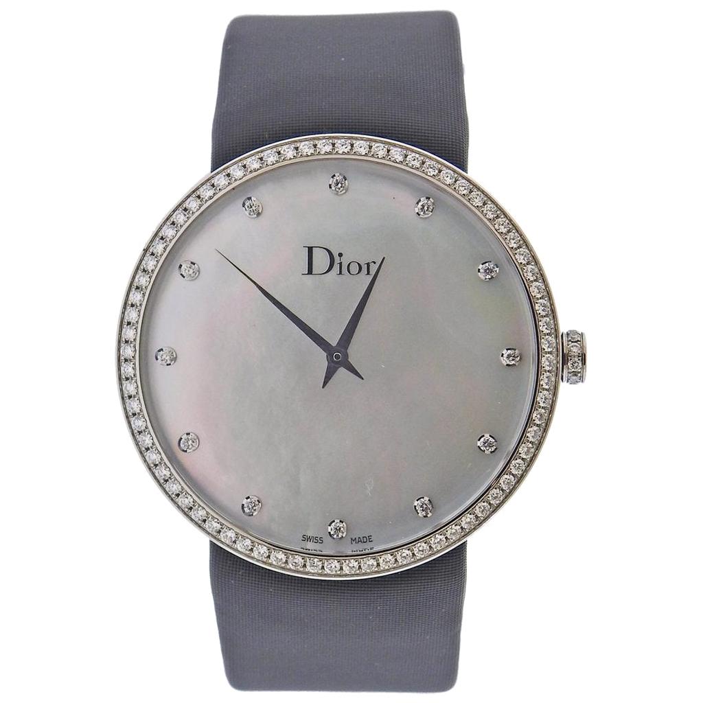 Dior La D de Dior Satine Mother of Pearl Diamond Watch CD043115M001