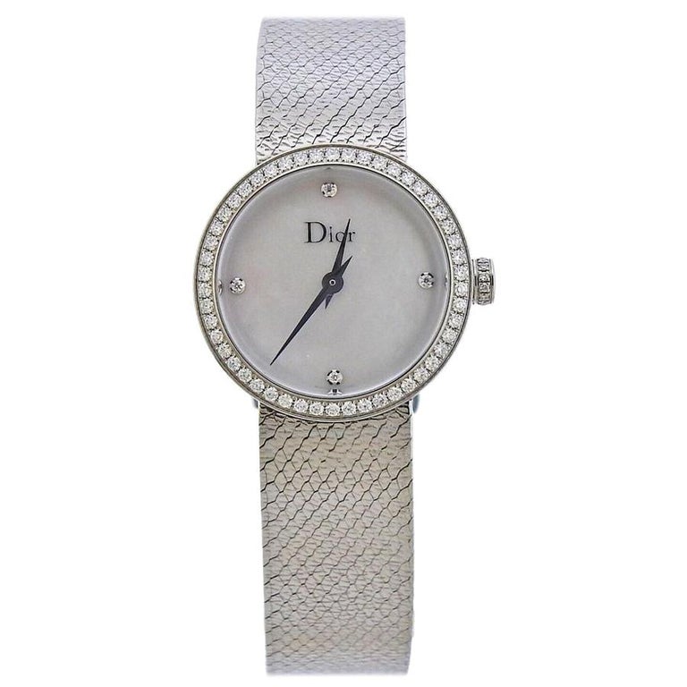 Dior La D de Dior Satine Mother of Pearl Diamond Watch CD047111M001 at ...