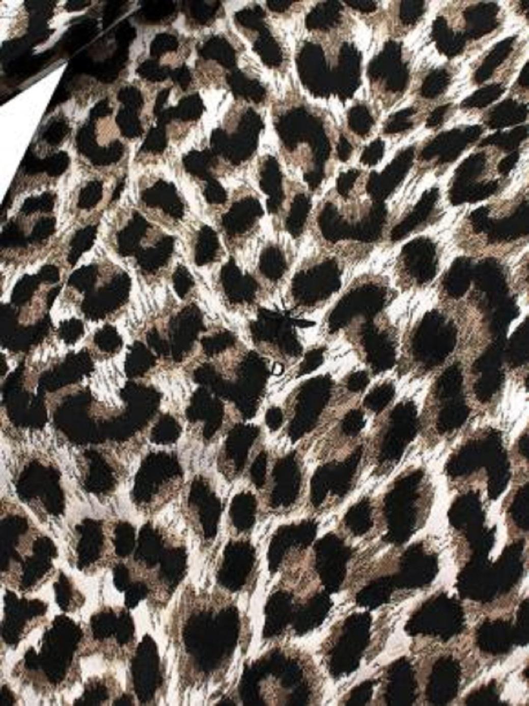 Dior Lace Collar Leopard Dress For Sale 2