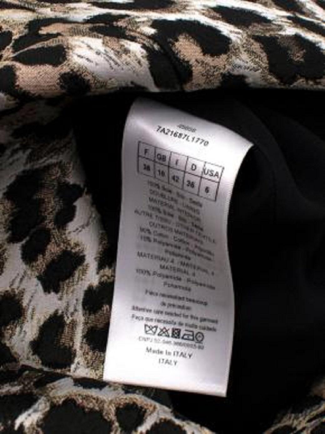 Dior Lace Collar Leopard Dress For Sale 5