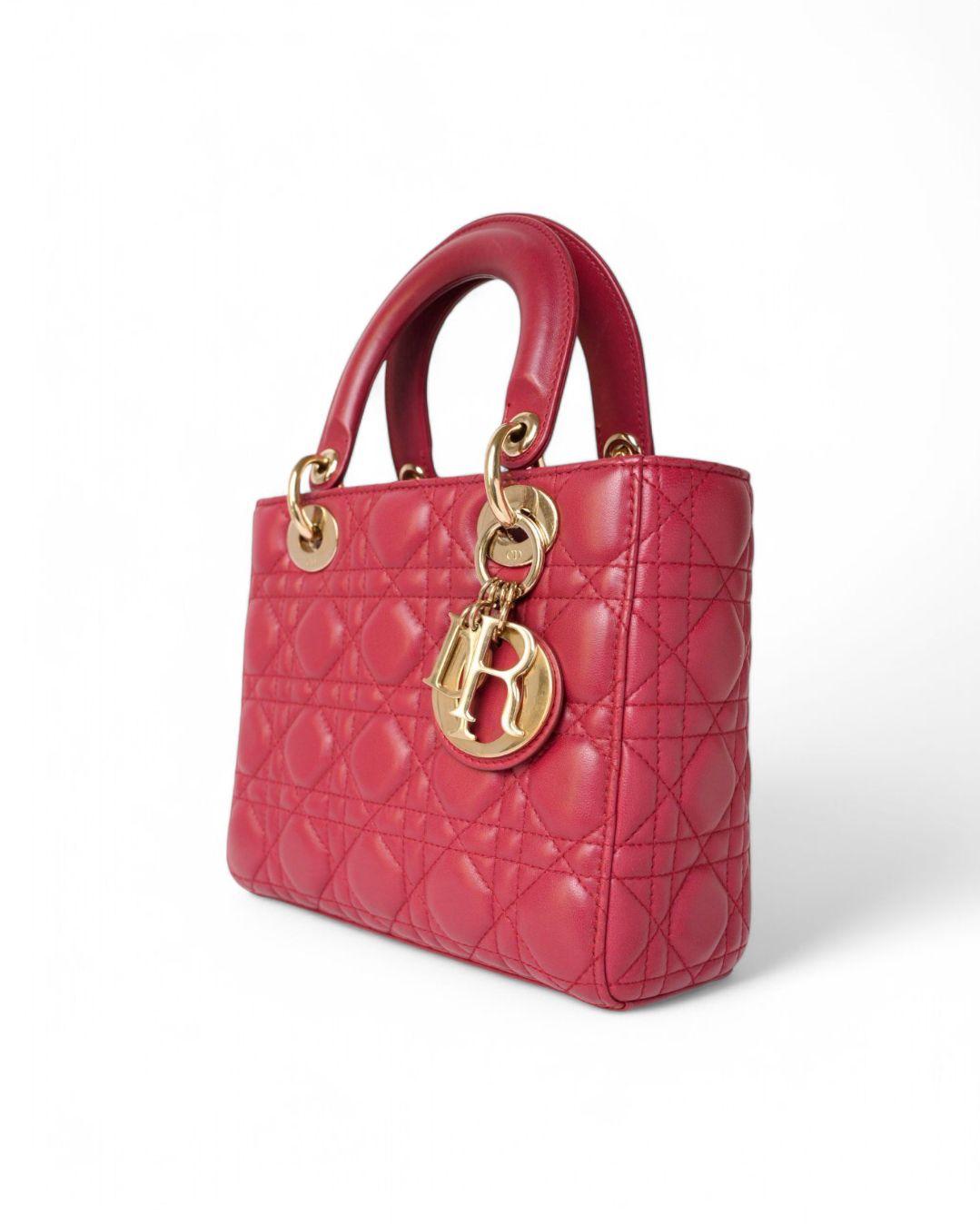 Pink Dior Lady ABCDior Small Red For Sale